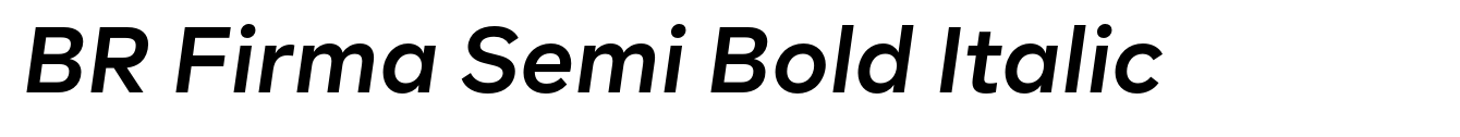 BR Firma Semi Bold Italic